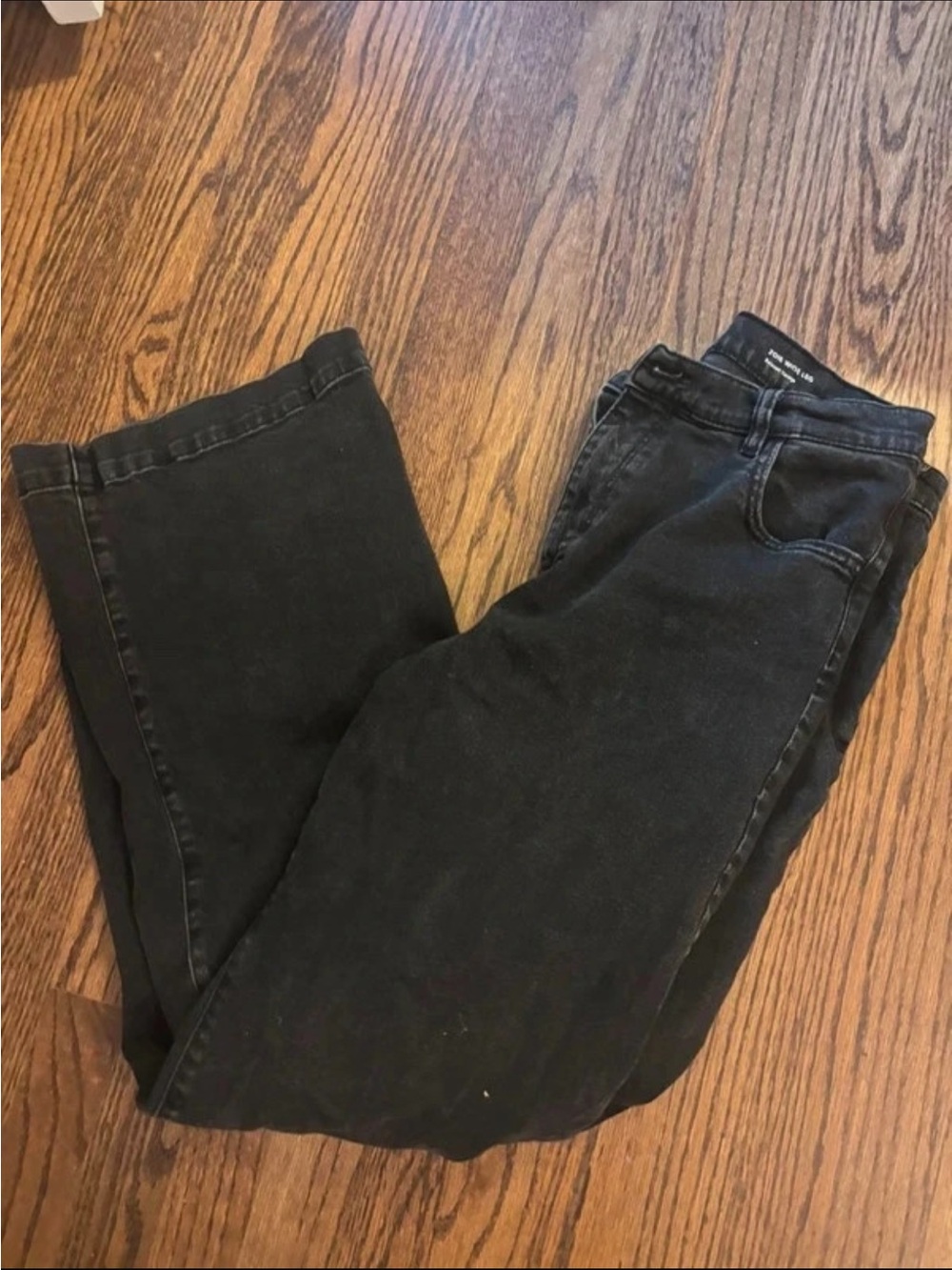 Dl1961 Zoie Wide Leg high rise black jeans sz 29